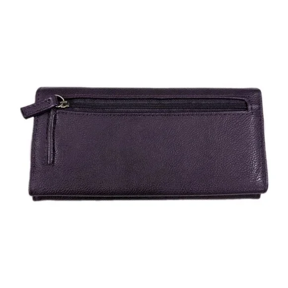 Mundi Purple Wallet File Master RFID Blocking Accordion Style Snap Closure - New - Picture 5 of 5